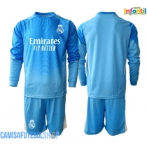 Camisa de time de futebol Real Madrid Goleiro Replicas 1º Equipamento Infantil 2025-26 Manga Comprida (+ Calças curtas)